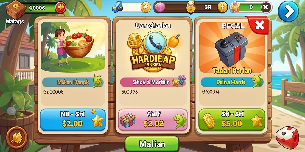 Tangkapan layar dari leaderboard yang menunjukkan peringkat pemain.
